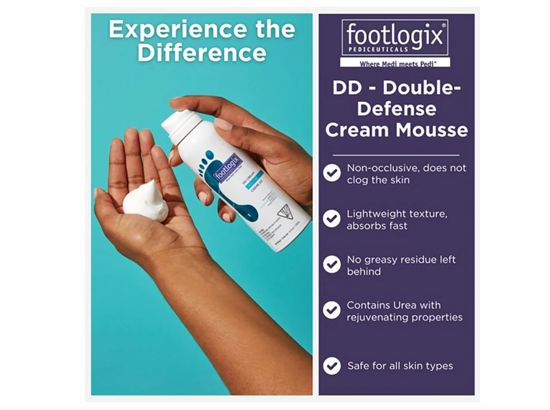 Footlogix #1 DD Cream Mousse 4.23 oz./119.9 g