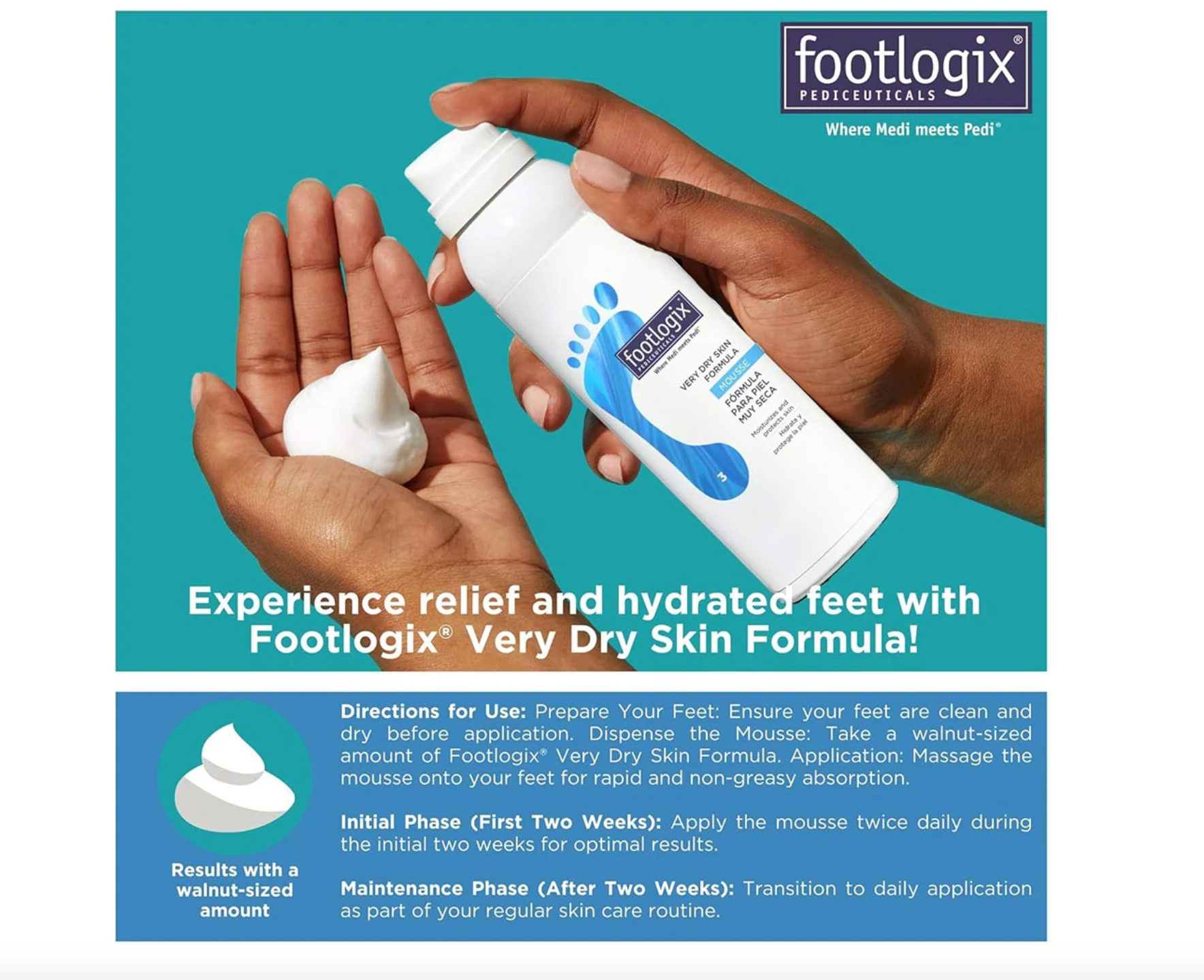 Footlogix Very Dry Skin Formula Mousse 4.23 oz